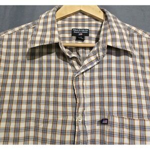 Ralph Lauren Jeans Co Shirt Men L Vintage Long Sleeve Check American Flag Logo